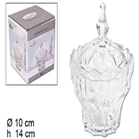 Porta Caramelle In Vetro Cristallo – Centrotavola Elegante Per Confetti, Biscotti E Dolci, Regalo E Bomboniera