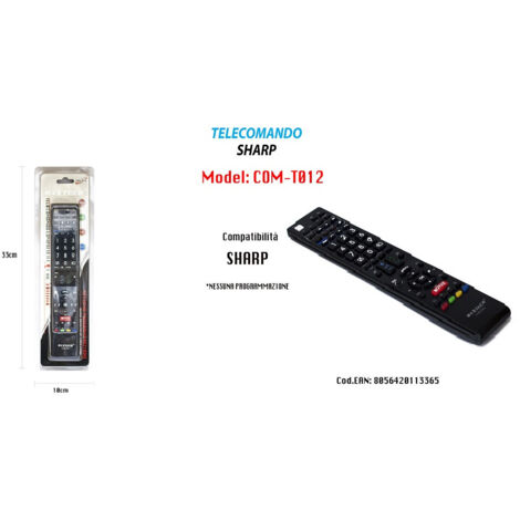 FOXRMT Telecomando Universale Per TV Sharp – Sostituzione A Infrarossi, 4 Tasti Scelta Rapida, Nessuna Configurazione - 2