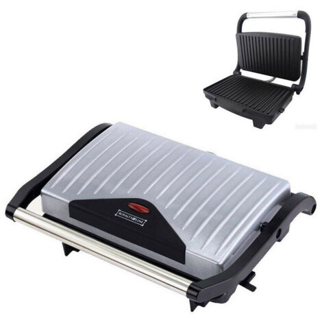 TRADE SHOP - Piastra Griglia Elettrica Bistecchiera Toast Panini 2 In 1 Di Royalty Line 750w -