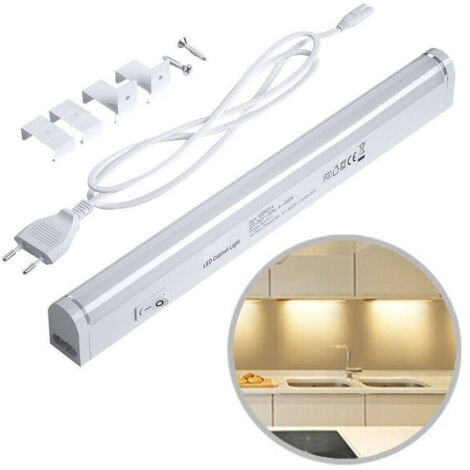 TRADE SHOP - Lampada Luce Sottopensile 30cm Mobili Cucina Armadio Barra Led 330lm Bianco - -Bianco Freddo      -