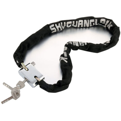TRADE SHOP - Catena Corazzata Antifurto Lucchetto Per Scooter Moto Bici Rivestita Tessuto -
