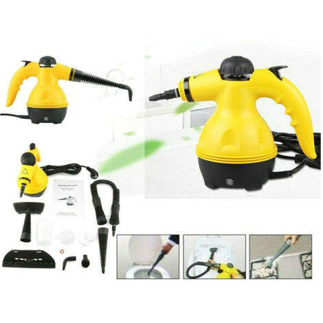 TRADE SHOP - Pulitore A Vapore Elettrico Portatile Multiuso 1000 Watt 350ml 50°c Accessori -