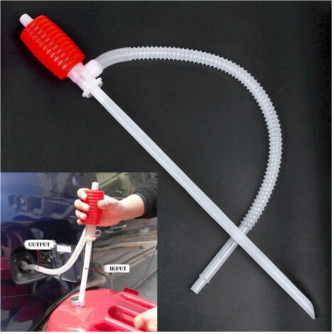 TRADE SHOP - Pompa Travaso Manuale A Sifone Succhia Aspira Liquidi Carburante Vino Acqua Olio -