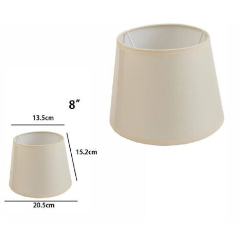 TRADE SHOP - Paralume Conico Cilindro Cappello Ricambio Per Lampada E Applique In Tessuto Tnt - Beige   -8"   -