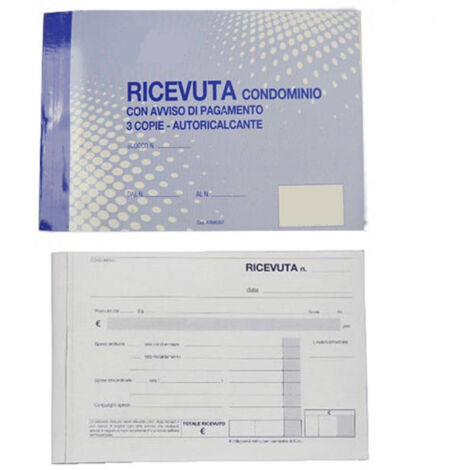 Blocco Ricevute Condominio | 2 Blocchi Da 50 Moduli Autoricalcanti | 17x10 Cm - Foto 4