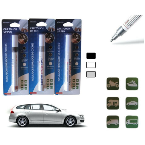 TRADE SHOP - Penna Pennarello Per Ritocco Graffi Carrozzeria Elimina Ripara Auto Moto - Nero