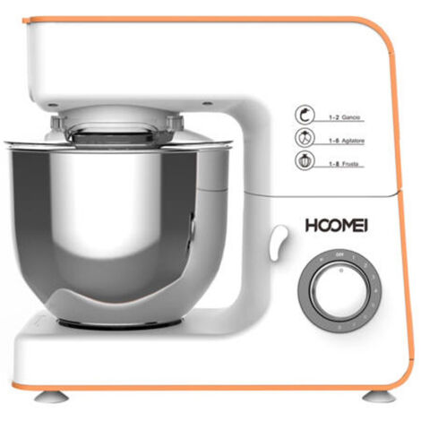 TRADE SHOP - Impastatrice Professionale Robot Cucina 5,2 Lt 1200w Planetaria Hoomei Hm-6890 -