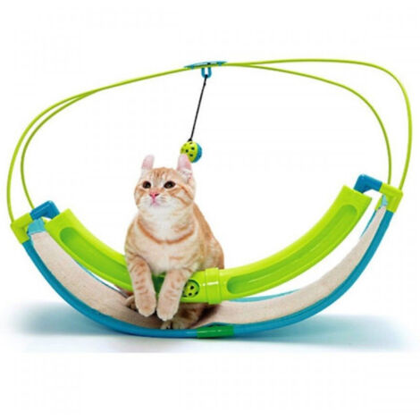 TRADE SHOP - Gioco A Dondolo Per Gatto Gatti Tiragraffi Con Pallina Stimolante Rocking Roller -