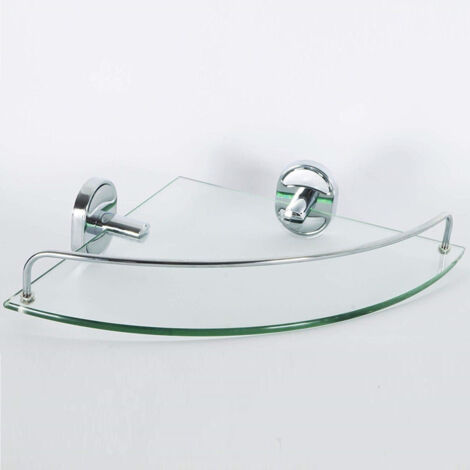 TRADE SHOP - Mensola Angolare 52020 Vetro Portaoggetti Doccia Bagno Ripiano Triangolare -