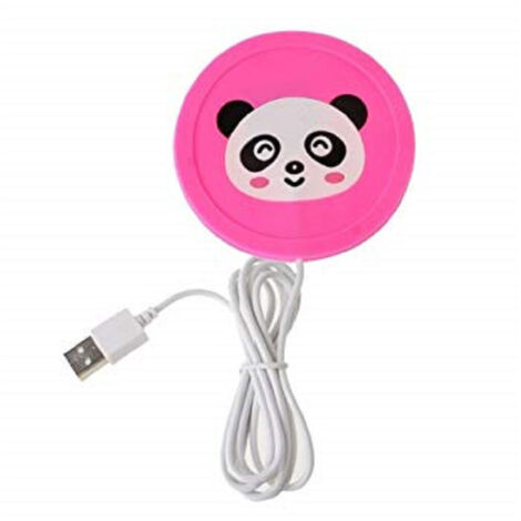 Gift Base Sottobicchieri In Sughero Con Faccine Panda - Set Da 4, Quadrati 9.5x9.5cm, Finitura Lucida - Originali E Divertenti Per La Tua Casa