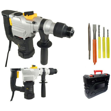 TRADE SHOP - Trapano Scalpellatore Martello Demolitore 1350w 28mm Tassellatore 5 Accessori -