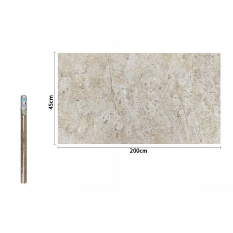 TRADE SHOP - Rotolo Pellicola Adesiva Gres Porcellanato Effetto Marmo Beige 45cm X 2mt 71259 -