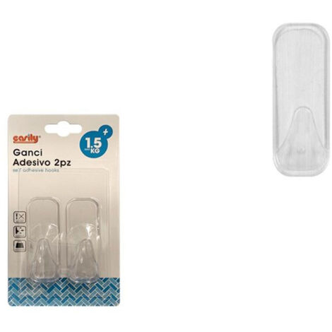BLACK+DECKER Ganci Adesivi Rimovibili Per Pareti - 8 Ganci Bianchi + 16 Strisce, Fino A 0.5kg, Senza Danneggiare