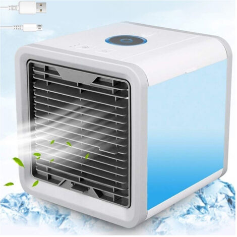 TRADE SHOP - Mini Condizionatore Portatile Deumidificatore A Acqua Usb Ventilatore Auto Led -