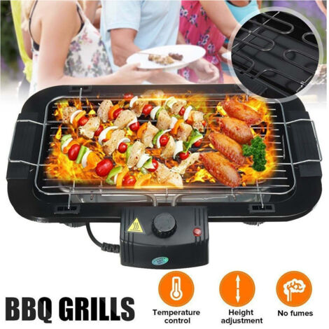 TRADE SHOP - Griglia Elettrica 2000 W Barbecue Grill Bistecchiera Bbq Giardino Q-bbq6 Jy-06 -