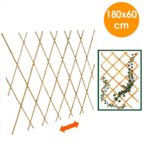 TRADE SHOP - Traliccio Rete Bambù Bamboo 180 X 60 Cm Estensibile Bamboo Piante Rampicanti - (1/4)
