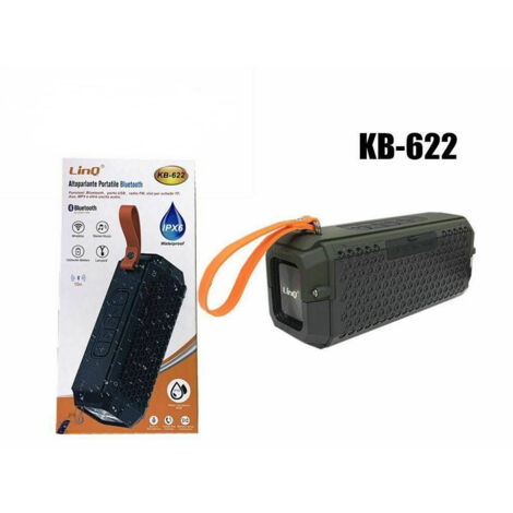 TRADE SHOP - Speaker Cassa Bluetooth Portatile Impermeabile Usb Radio Fm Tf Linq Kb-622 -