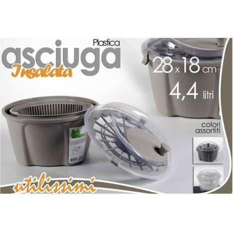 Kaela - Centrifuga Per Verdura Asciuga Insalata 28x18 Cm 4,4 Lt Colori Assortiti 681455 - (1/2)