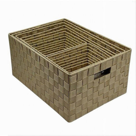 Scatole Decorative Cubo In Legno Con Manici Bianchi | Portaoggetti Fai Da Te E Decorazione