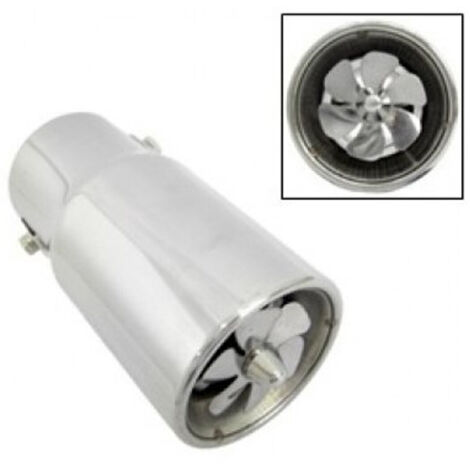 TRADE SHOP - Scarico Rotondo Sportivo Codino Marmitta Terminale Auto Tuning Acciaio Cromato -