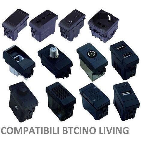 TRADE SHOP - Serie Living International Compatibile Apparecchi Di Comando Moduli Prese Interr - Supporto 3 posti (1/5)