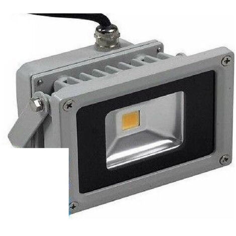 TRADE SHOP - Faretto Faro Led 10 Watt Luce Fredda - Calda - Rgb Da Esterno Ip65 Alta Potenza - -Bianco Caldo -