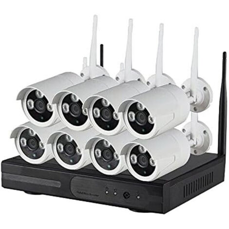 TrAdE Shop Traesio - Kit Videosorveglianza Ip Wireless Nvr 8 Canali 8 Telecamere Ip Full Hd Wifi - (1/5)