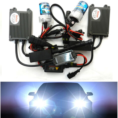 WinPower H7 Xenon-lamp, 55 W, ombouwset koplamp met decoder, CANBus Ballast HID, 6000 K, koudwit, hoge helderheid, grootlicht/dimlicht, 2 stuks