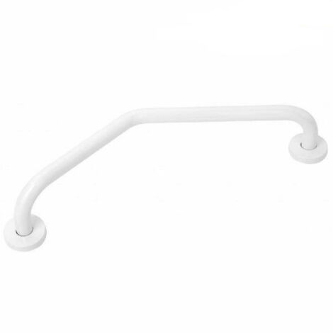 TRADE SHOP - Maniglione Da Bagno Per Anziani Disabili Acciaio Bianco Antiscivolo 60 Cm -