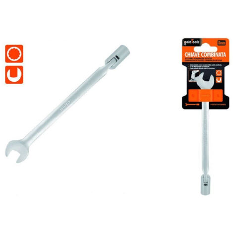 Kaela - Chiave Combinata 8 Mm Fissa E A Bussola Poligonale Con Snodo Cromo Vanadio 97556 - (1/2)