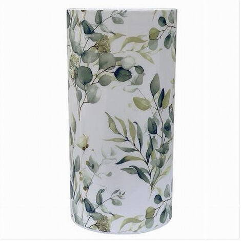 TRADE SHOP - Bicchiere Porta Spazzolino Dentifricio Accessori Arredo Bagno Fiori Foglie 87054 - (1/2)
