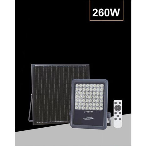 TRADE SHOP - Faro Led 260 Watt Con Pannello Solare Luce Naturale 4000k Telecomando Tk09-260w - (1/3)
