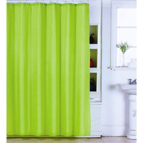 TRADE SHOP - Tenda Doccia Verde In Poliestere 180x200 Cm Tendina Vasca Bagno -