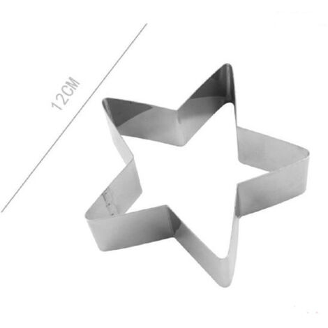 Zenker 4446 - Set Di 2 Stampini Per Biscotti A Forma Di Stella - Taglia 17 Cm - Acciaio Inox Antiaderente - 5