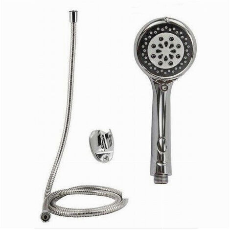 Cleafe - Kit Doccetta Rotonda Doccino Soffione Doccia Con Laccio 1,8mt Staffa Bagno 69300 - (1/2)