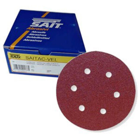 TRADE SHOP - Dischi Velcrati 150 Mm Sait In Varie Grane Abrasivi Per Lavorazioni Di Carteggio -   -Grana P320    -