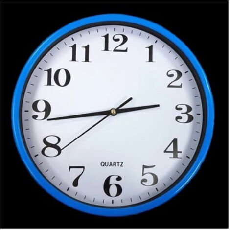 Home Orologio Da Parete Tondo – 20,5 Cm, Design Semplice, Colore Arancione, Per Cucina, Soggiorno O Ufficio