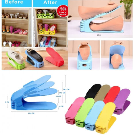 TRADE SHOP - Organizer Regolabile Armadio Holder Shoes Rack Scarpiera Salvaspazio Portascarpe -