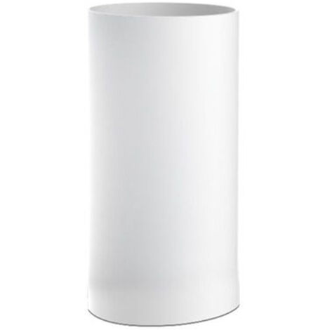 TRADE SHOP - Bicchiere Porta Spazzolini Dentifricio Cilindrico Bianco Bagno Accessori 69896 - (1/2)