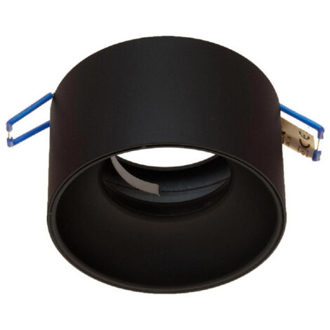 TRADE SHOP - Portafaretto Tondo Incasso 70mm Luce Soffitto Cartongesso Lampade Led Gu10 Gu5.3 - Nero