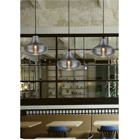 TRADE SHOP - Lampadario Da Soffitto A Goccia In Vetro Lampada Sospensione Attacco E27 A36-02 -