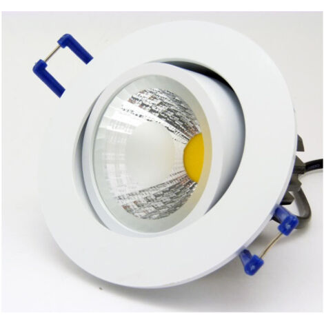 TRADE SHOP - Faretto Led Cob Incasso Da 3w 5w 7w 12w 20w 30w Con Molle Alette Alta Potenza - Bianco-Bianco Caldo-12 Watt