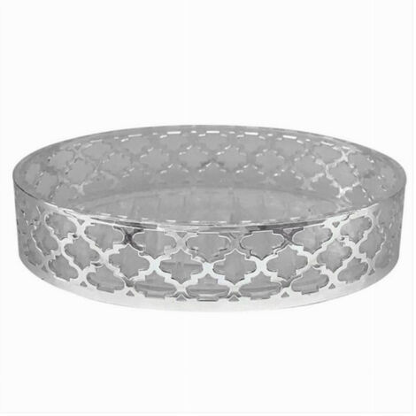 Cleafe - Piattino Porta Sapone Saponetta Accessorio Bagno Argento Stile Baracco Arredo 59108 - (1/3)