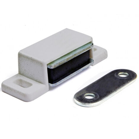 TRADE SHOP - 4pz Chiusura A Calamita Magnete Blocco Ante Porta Mobili Casa Con Viti Fissaggio -