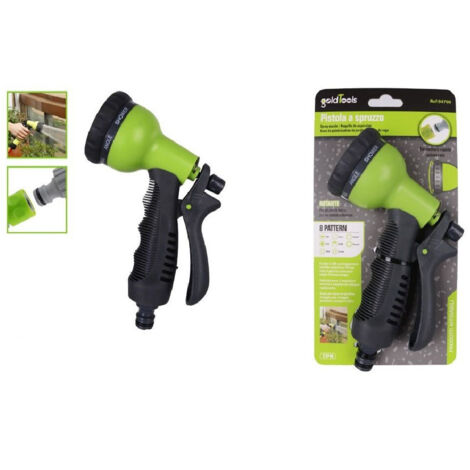 Kaela - Pistola A Spruzzo Bocchetta 8 Getti Irrigazione Tubo Pompa Acqua Giardino 94766 - (1/2)