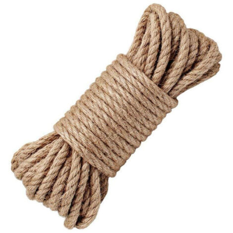 TrAdE Shop Traesio - Corda Fune Canapa Multiuso Intrecciata Giardino Lunghezza 10m Diam 6mm -