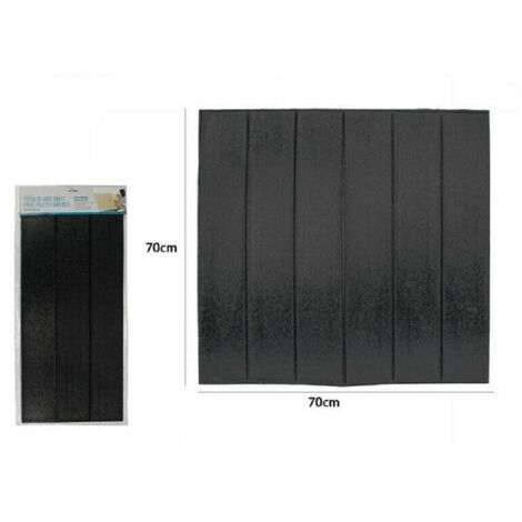 TRADE SHOP - Piastrella Mattonella 3d Adesivo Parete Muro Pannello 70x70cm Legno Nero 71103 -