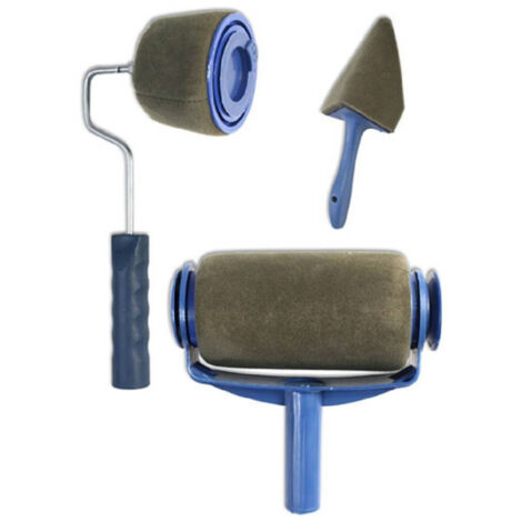 TRADE SHOP - Rullo Pittura Antigoccia Serbatoio 5pz Pennello Triangolare Di Precisione Vassoio -