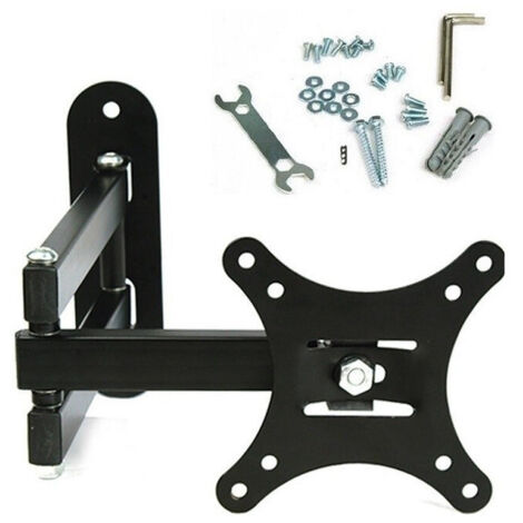 TrAdE Shop Traesio - Staffa Parete Per Tv Braccio Rotazione E Inclinazione Girevole Da 10" A 26" -