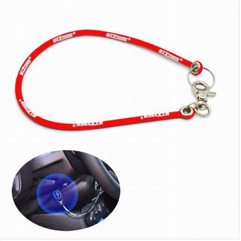 2 Portachiavi Block Shaft Auto - Antifurto Bloccasterzo In Silicone Nero E Rosso - Foto 12